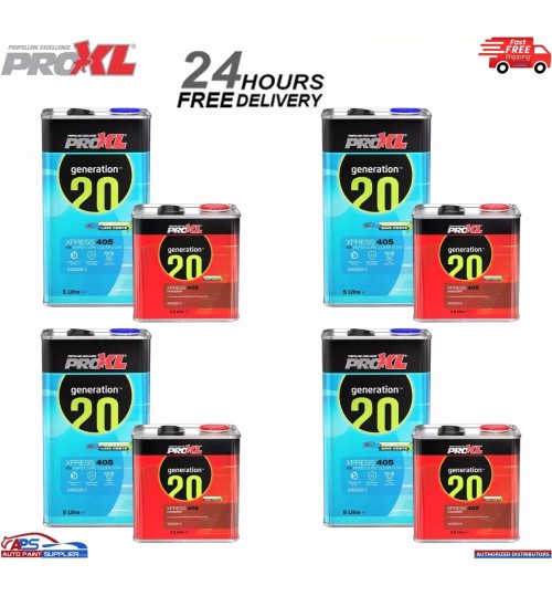 4x PROXL XPRESS405 HS ANTI SCRATCH RAPID CURING CLEARCOAT KIT 7.5LTR